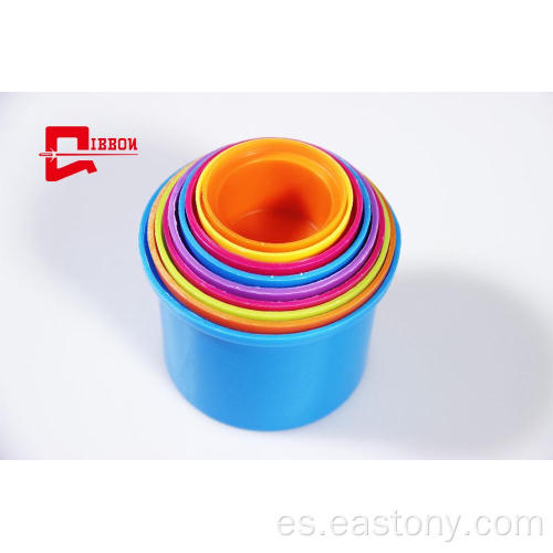 Juego educativo 9 tazas en diferentes colores